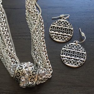 Necklace and earring set.